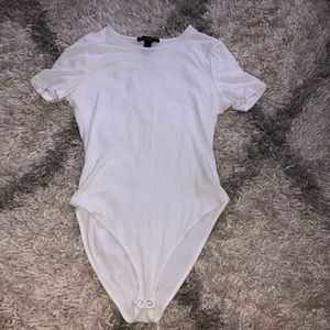 Forever 21 size medium ribbed white bodysuit